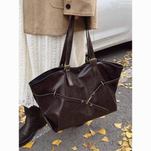 Vintage PU Tote Bag