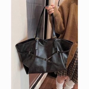 Vintage PU Tote Bag