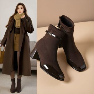 Vintage Buckle Ankle Boots