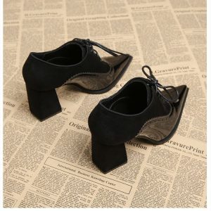 Vintage Lace-Up Oxford Heels