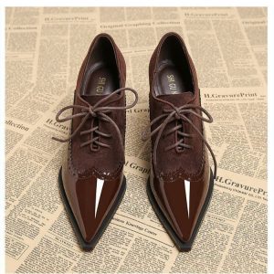 Vintage Lace-Up Oxford Heels