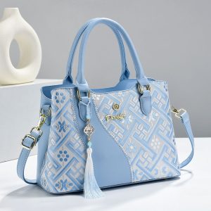 Embroidered Heritage Tote Bag