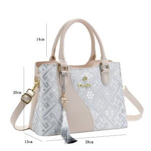 Embroidered Heritage Tote Bag