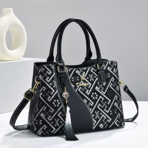 Embroidered Heritage Tote Bag