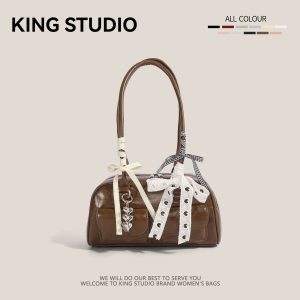 Ribbon Bow Bowling Bag