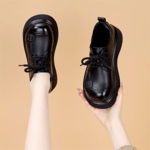 British Platform Lace-Up Oxfords