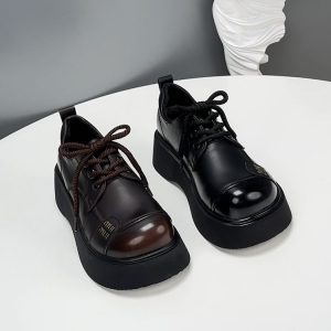 British Platform Lace-Up Oxfords