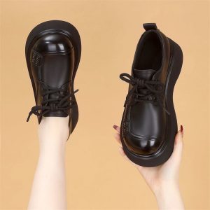British Platform Lace-Up Oxfords