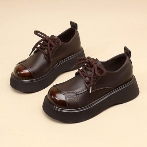 British Platform Lace-Up Oxfords