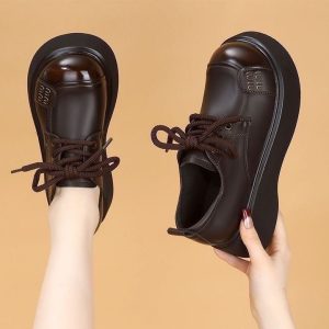 British Platform Lace-Up Oxfords