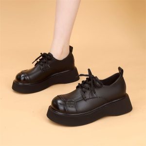 British Platform Lace-Up Oxfords