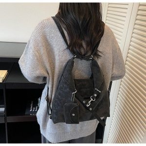 Vintage Suede Multiway Tote Bag