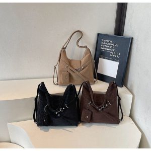 Vintage Suede Multiway Tote Bag