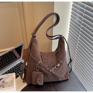 Vintage Suede Multiway Tote Bag