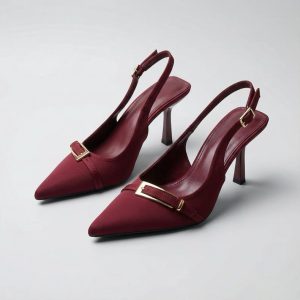 French Slingback Pointed Heels