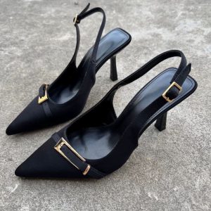 French Slingback Pointed Heels