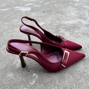 French Slingback Pointed Heels