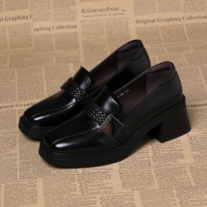 British Square-Toe Loafers