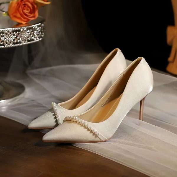 Pearl Bridal Stiletto Heels