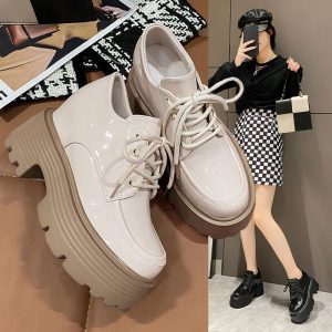 Crystal Charm Platform Loafers