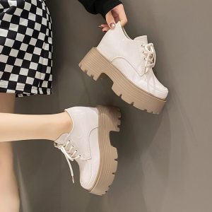 Crystal Charm Platform Loafers