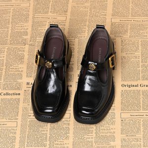 Vintage Camellia Mary Jane Heels