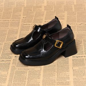 Vintage Camellia Mary Jane Heels