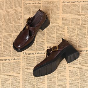 Vintage Camellia Mary Jane Heels