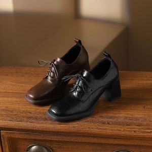Vintage Oxford Lace-Up Heels