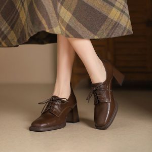 Vintage Oxford Lace-Up Heels