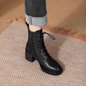Vintage Lace-Up Ankle Boots