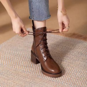 Vintage Lace-Up Ankle Boots