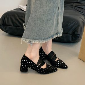Polka Dot Bow Mary Jane Heels