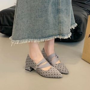 Polka Dot Bow Mary Jane Heels