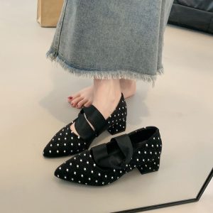 Polka Dot Bow Mary Jane Heels