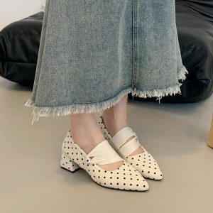 Polka Dot Bow Mary Jane Heels