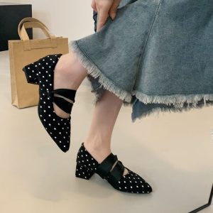 Polka Dot Bow Mary Jane Heels