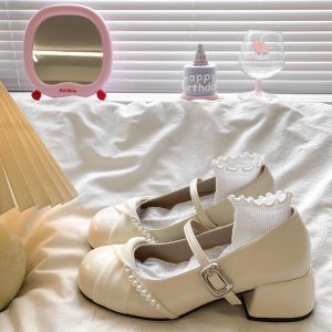 Silver Ballet Mary Jane Heels