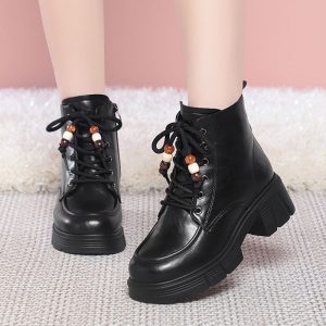 Cozy Lace-Up Ankle Boots