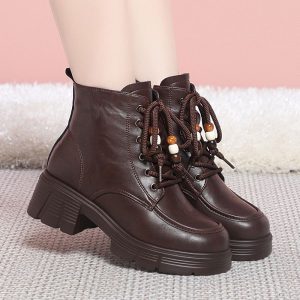 Cozy Lace-Up Ankle Boots