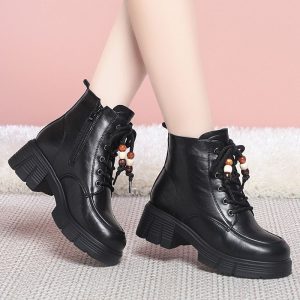 Cozy Lace-Up Ankle Boots