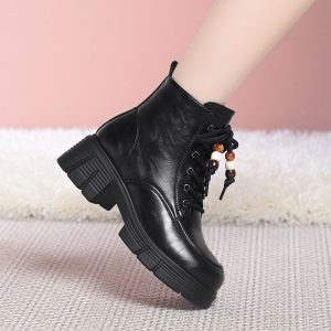 Cozy Lace-Up Ankle Boots