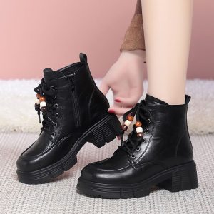 Cozy Lace-Up Ankle Boots