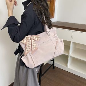Vintage Suede Tote Bag
