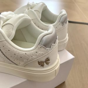 Korean Lace Bow Platform Sneakers